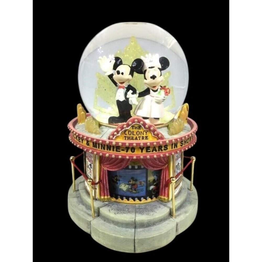 Mickey & Minnie 70 Years In Show Biz Musical Snow Globe * S04